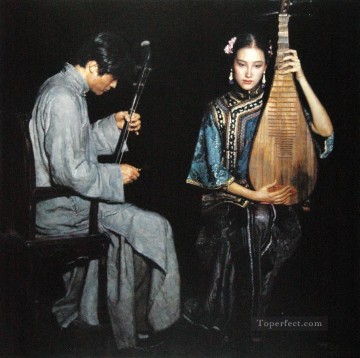 Artworks in 150 Subjects Painting - Love Song 1995 Chinese Chen Yifei